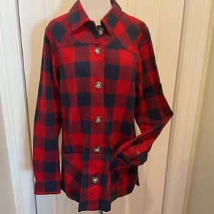 Cabela's Flannel Shacket Buffalo Plaid Size L